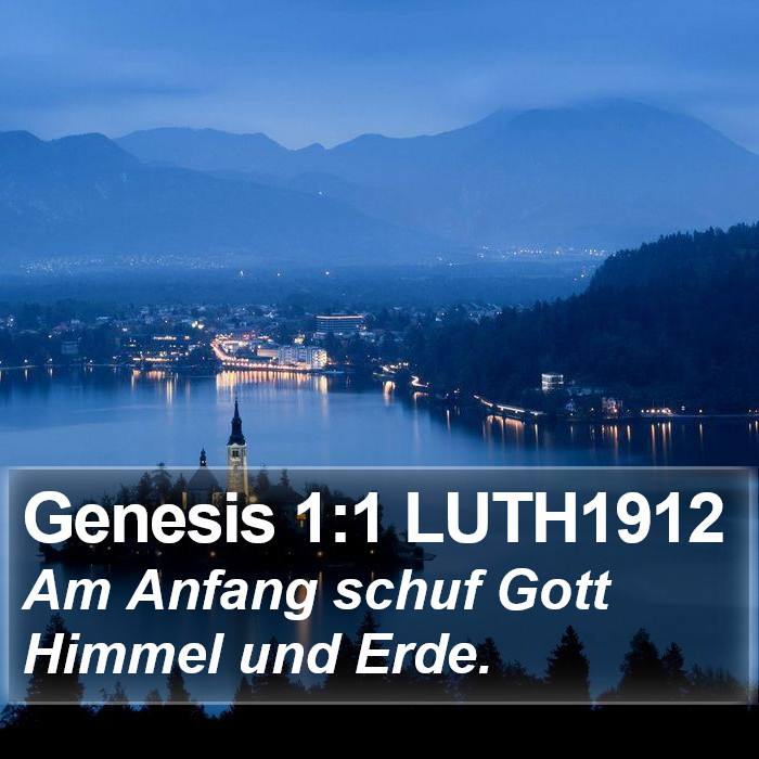 Genesis 1:1 LUTH1912 Bible Study