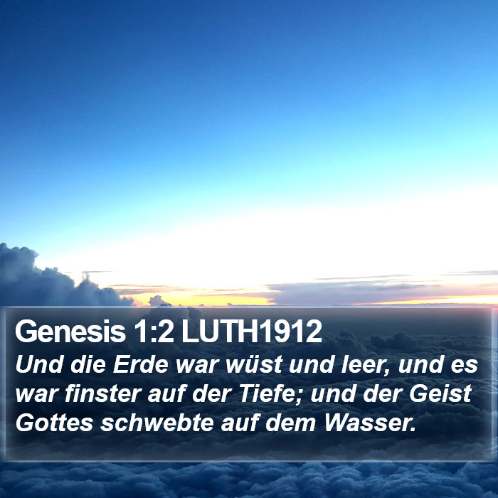 Genesis 1:2 LUTH1912 Bible Study