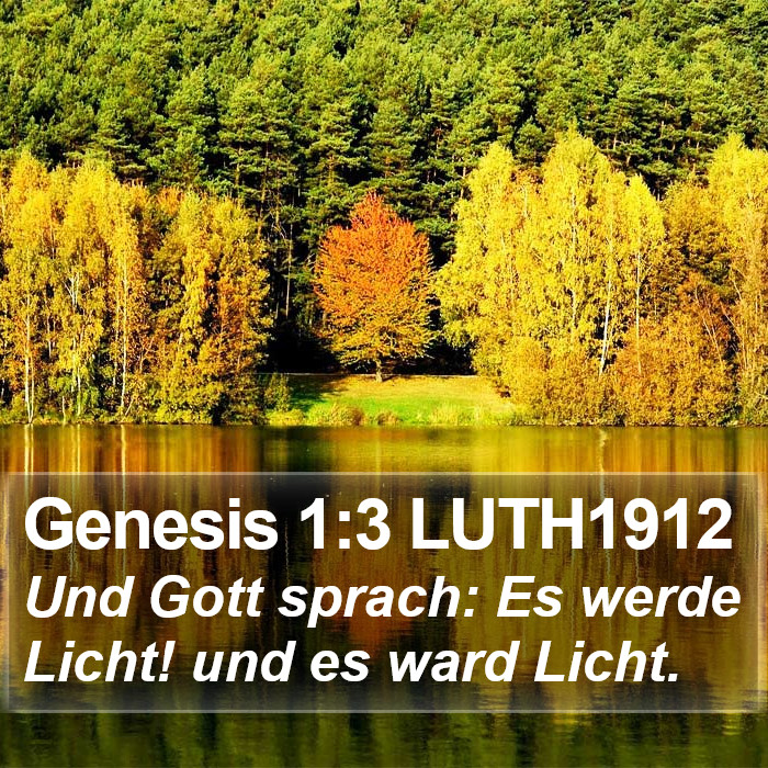 Genesis 1:3 LUTH1912 Bible Study