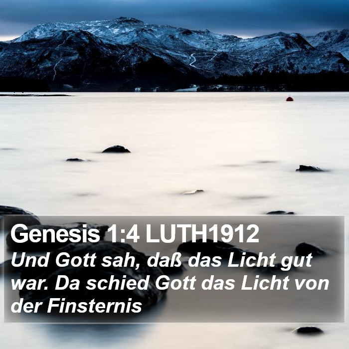 Genesis 1:4 LUTH1912 Bible Study