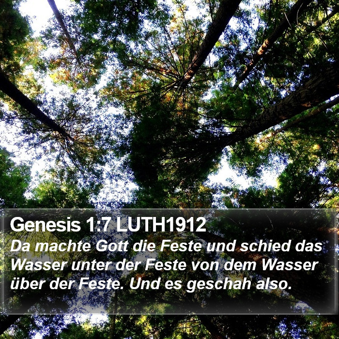 Genesis 1:7 LUTH1912 Bible Study