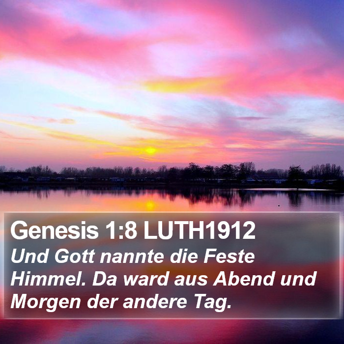 Genesis 1:8 LUTH1912 Bible Study