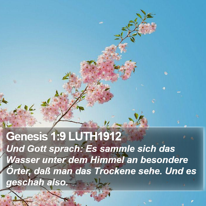 Genesis 1:9 LUTH1912 Bible Study