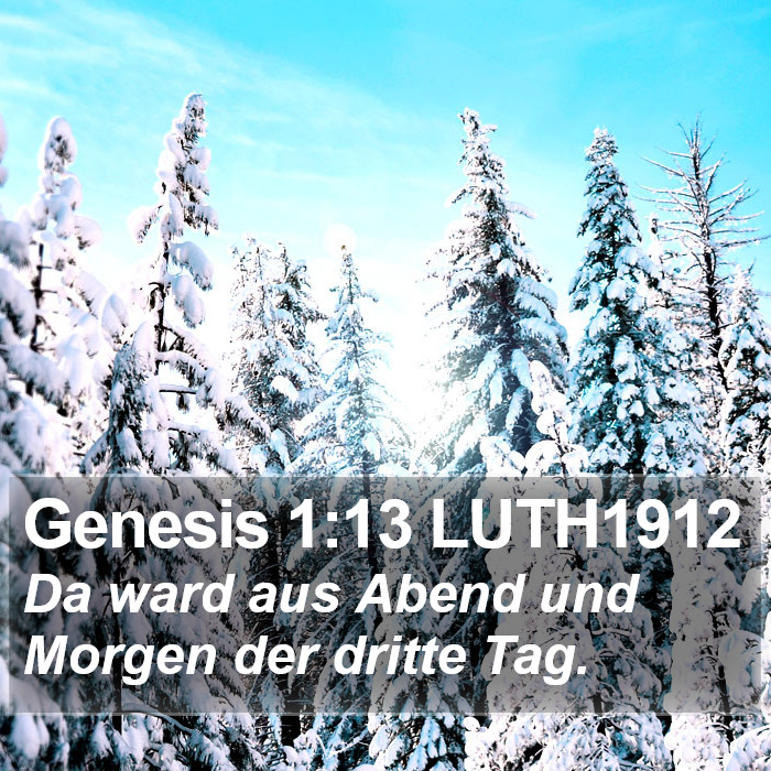 Genesis 1:13 LUTH1912 Bible Study