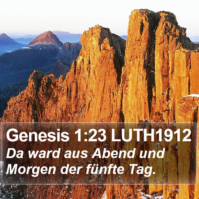 Genesis 1:23 LUTH1912 Bible Study