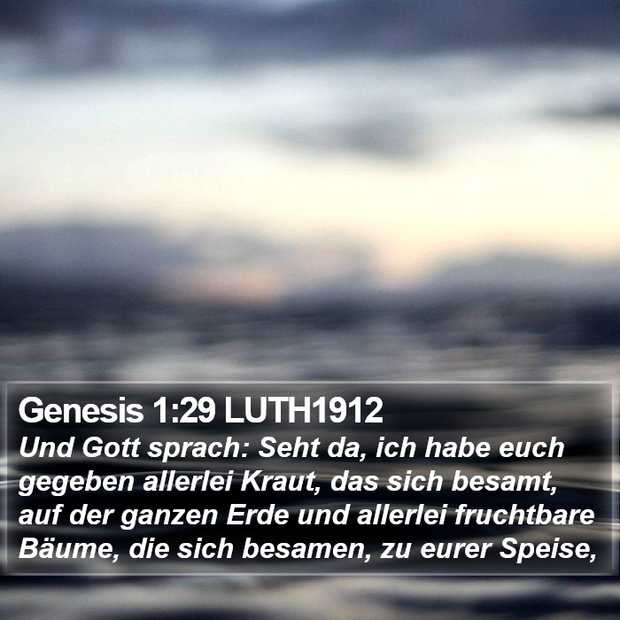 Genesis 1:29 LUTH1912 Bible Study