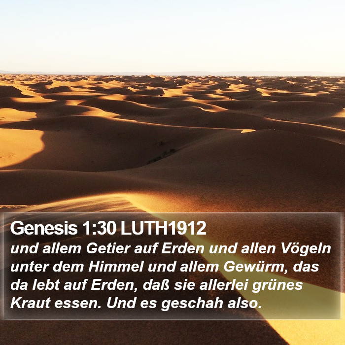 Genesis 1:30 LUTH1912 Bible Study