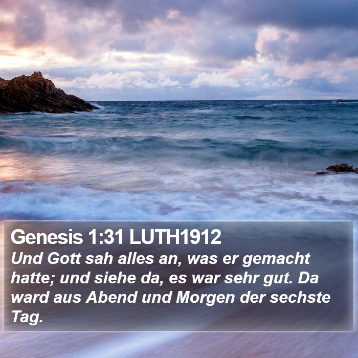 Genesis 1:31 LUTH1912 Bible Study