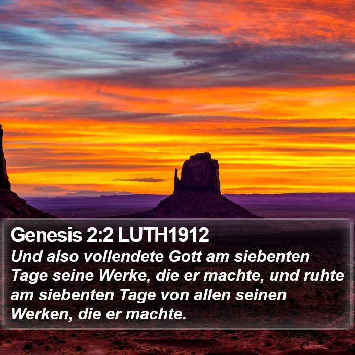 Genesis 2:2 LUTH1912 Bible Study