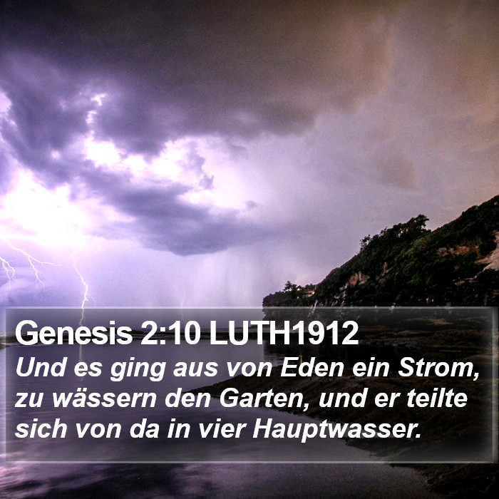 Genesis 2:10 LUTH1912 Bible Study