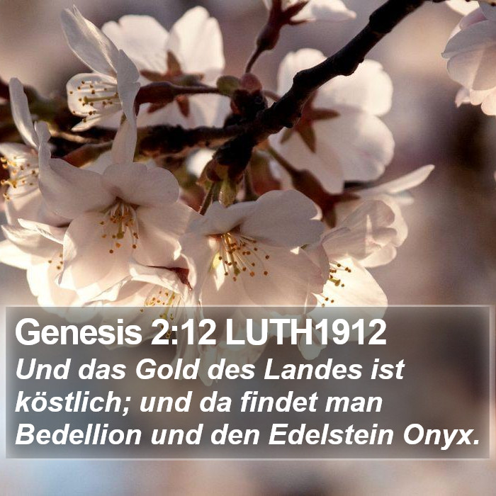 Genesis 2:12 LUTH1912 Bible Study