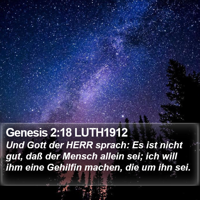 Genesis 2:18 LUTH1912 Bible Study
