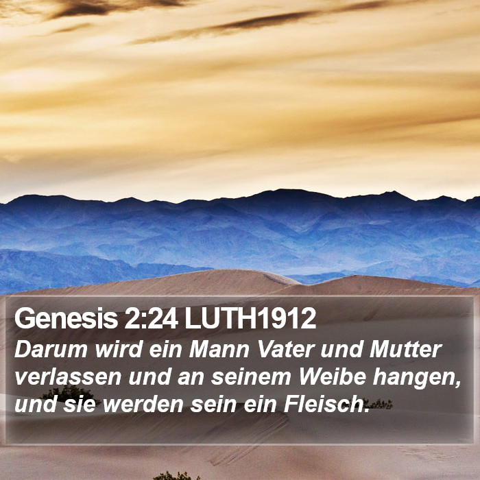 Genesis 2:24 LUTH1912 Bible Study
