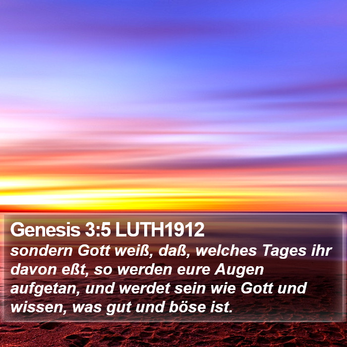 Genesis 3:5 LUTH1912 Bible Study