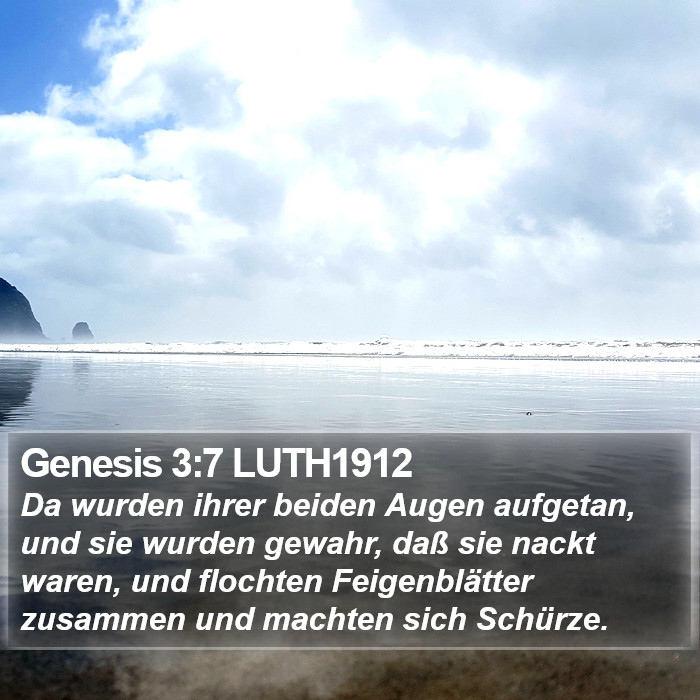 Genesis 3:7 LUTH1912 Bible Study