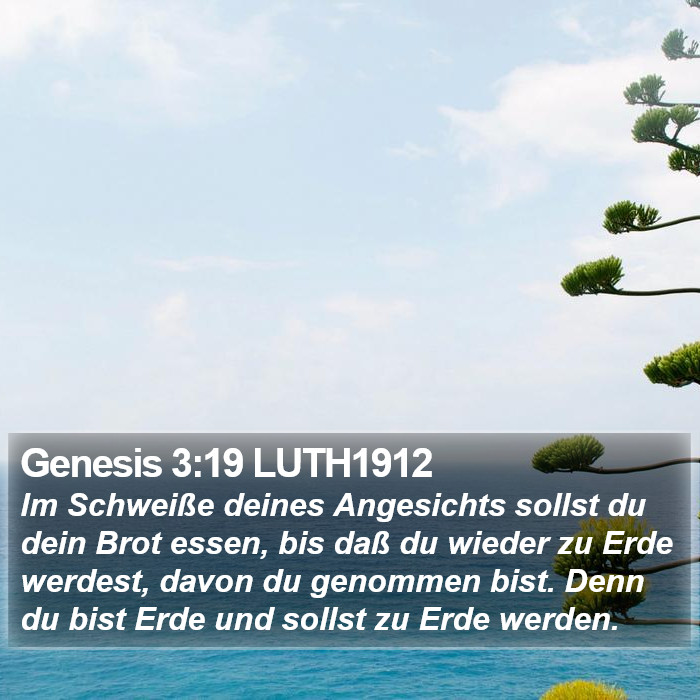 Genesis 3:19 LUTH1912 Bible Study