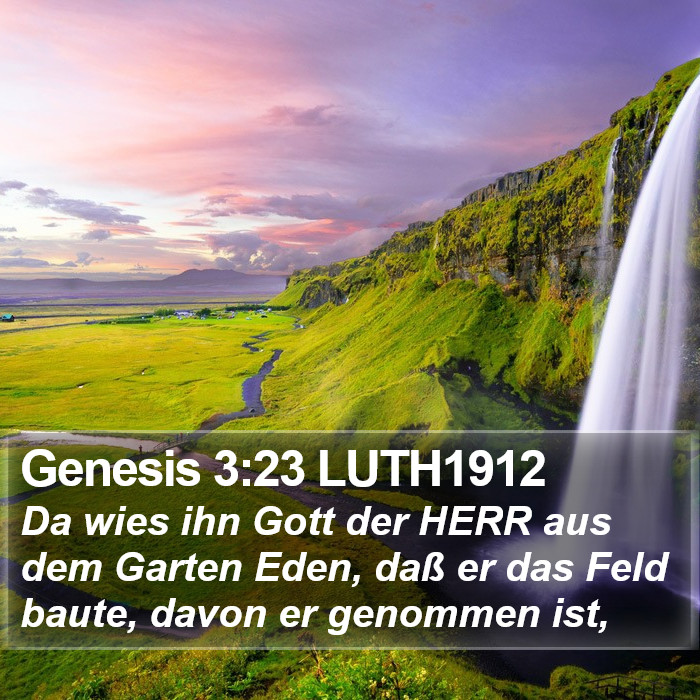 Genesis 3:23 LUTH1912 Bible Study