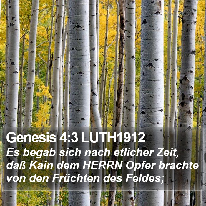 Genesis 4:3 LUTH1912 Bible Study