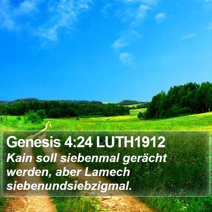 Genesis 4:24 LUTH1912 Bible Study