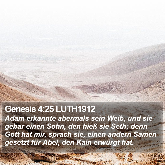 Genesis 4:25 LUTH1912 Bible Study