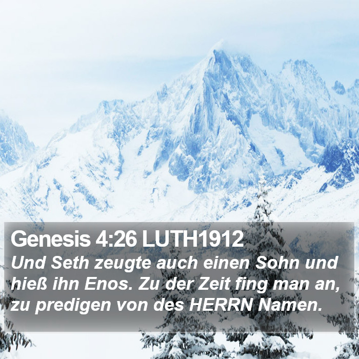 Genesis 4:26 LUTH1912 Bible Study