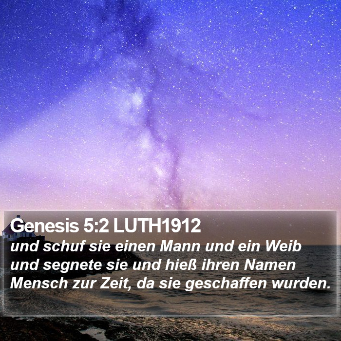 Genesis 5:2 LUTH1912 Bible Study