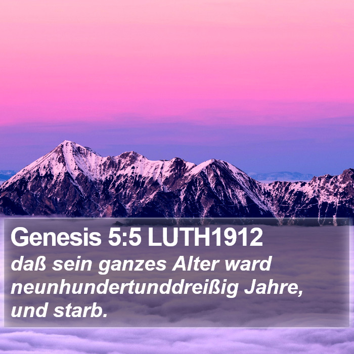 Genesis 5:5 LUTH1912 Bible Study