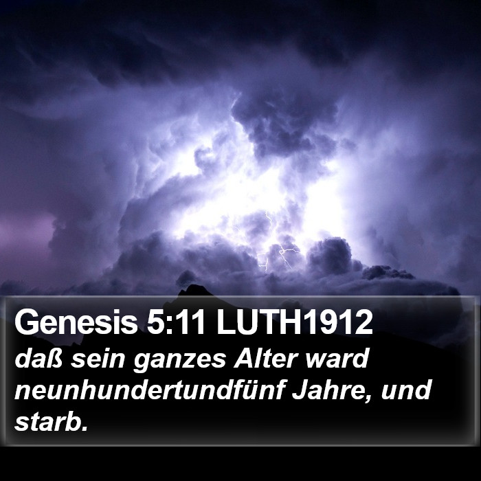 Genesis 5:11 LUTH1912 Bible Study