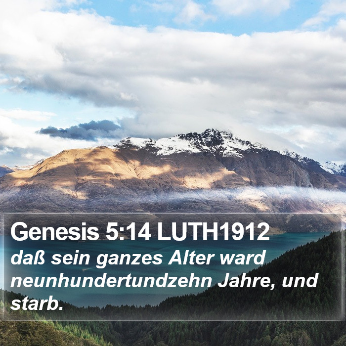 Genesis 5:14 LUTH1912 Bible Study