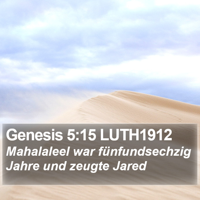 Genesis 5:15 LUTH1912 Bible Study