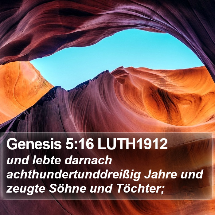 Genesis 5:16 LUTH1912 Bible Study