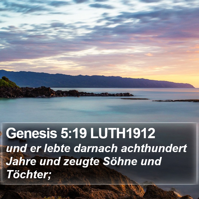 Genesis 5:19 LUTH1912 Bible Study