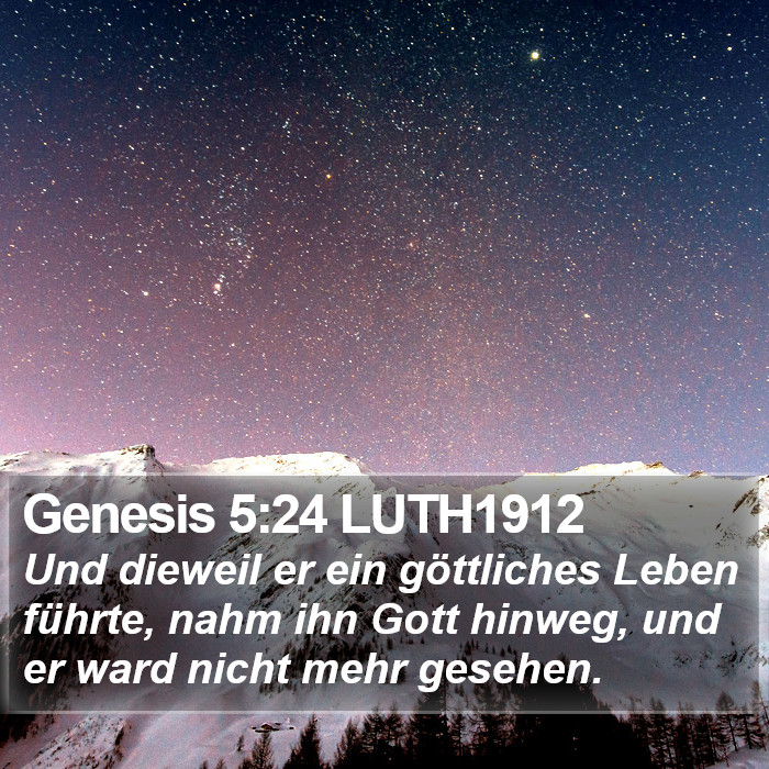Genesis 5:24 LUTH1912 Bible Study