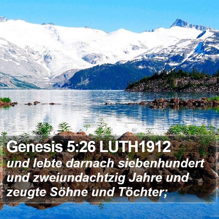 Genesis 5:26 LUTH1912 Bible Study