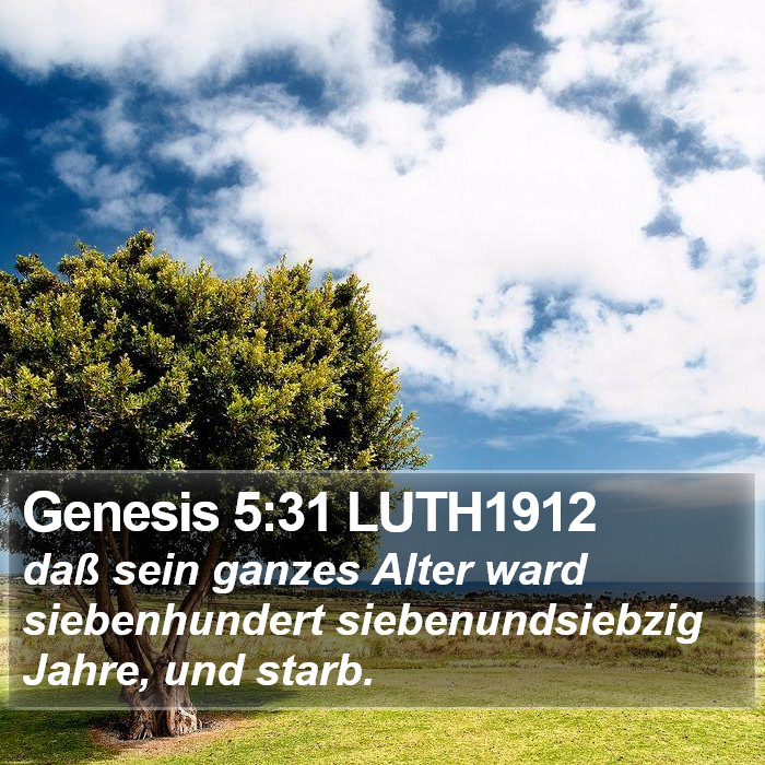 Genesis 5:31 LUTH1912 Bible Study