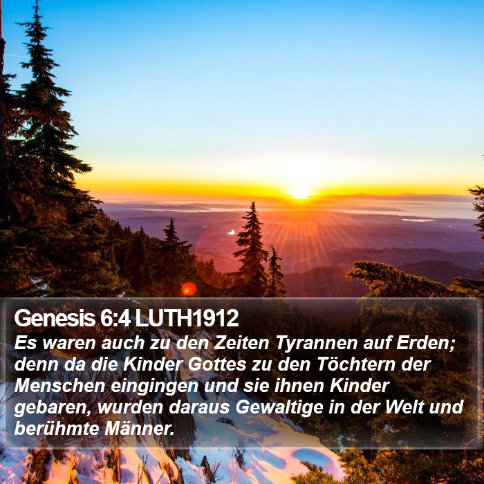 Genesis 6:4 LUTH1912 Bible Study
