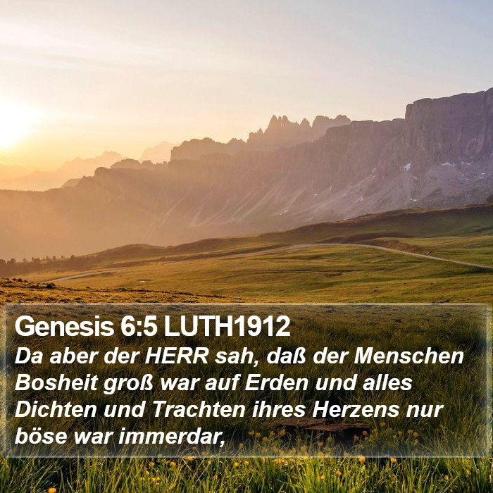 Genesis 6:5 LUTH1912 Bible Study