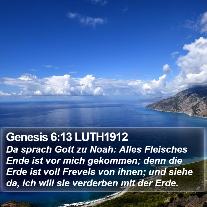 Genesis 6:13 LUTH1912 Bible Study