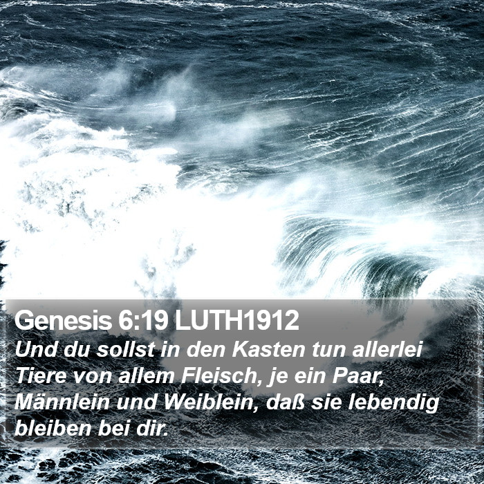 Genesis 6:19 LUTH1912 Bible Study