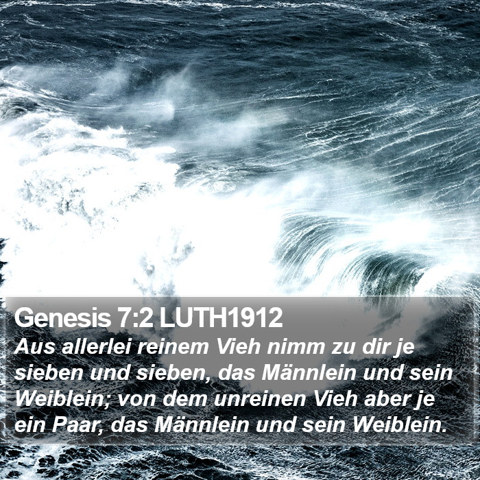 Genesis 7:2 LUTH1912 Bible Study