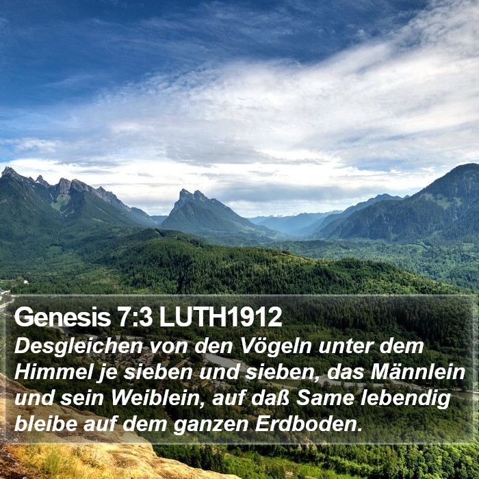 Genesis 7:3 LUTH1912 Bible Study