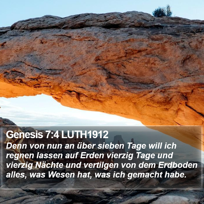 Genesis 7:4 LUTH1912 Bible Study