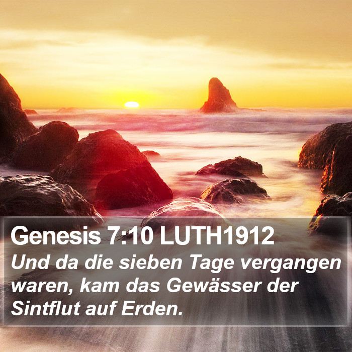 Genesis 7:10 LUTH1912 Bible Study
