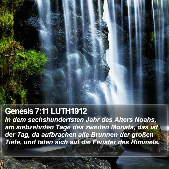 Genesis 7:11 LUTH1912 Bible Study