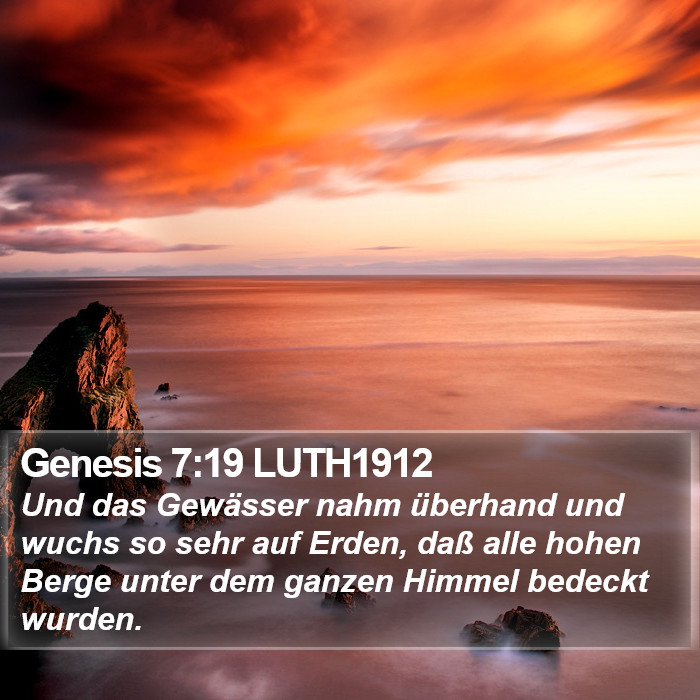 Genesis 7:19 LUTH1912 Bible Study