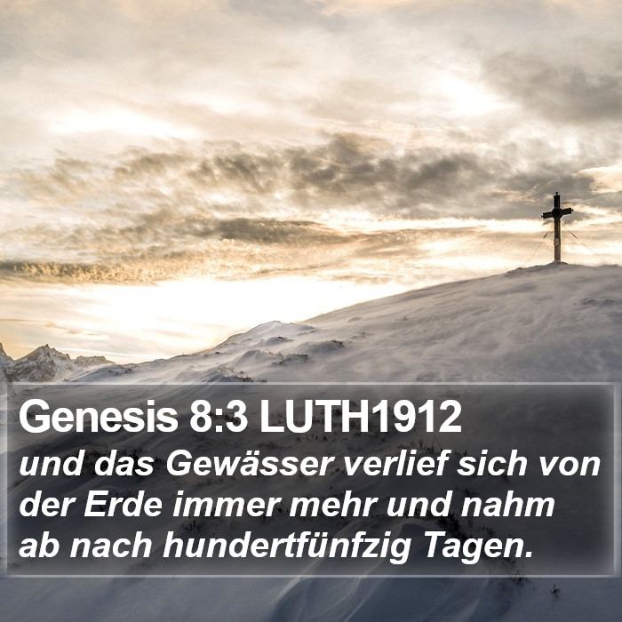 Genesis 8:3 LUTH1912 Bible Study