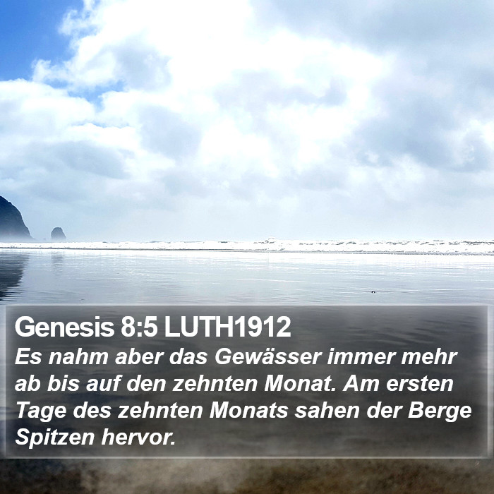 Genesis 8:5 LUTH1912 Bible Study