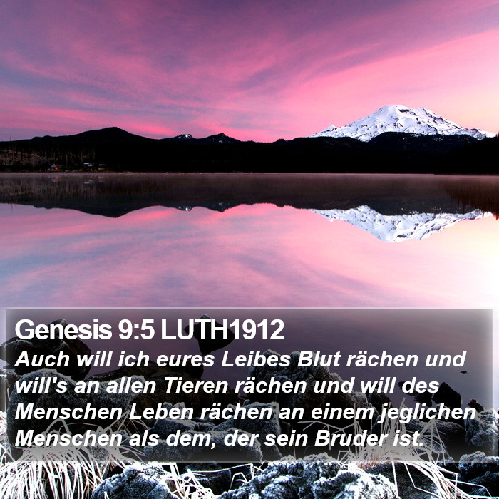 Genesis 9:5 LUTH1912 Bible Study