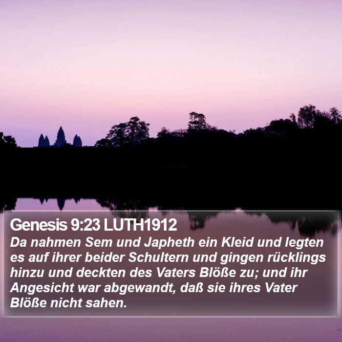 Genesis 9:23 LUTH1912 Bible Study