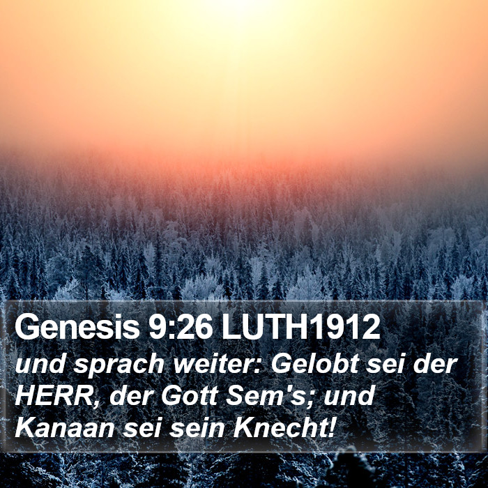 Genesis 9:26 LUTH1912 Bible Study